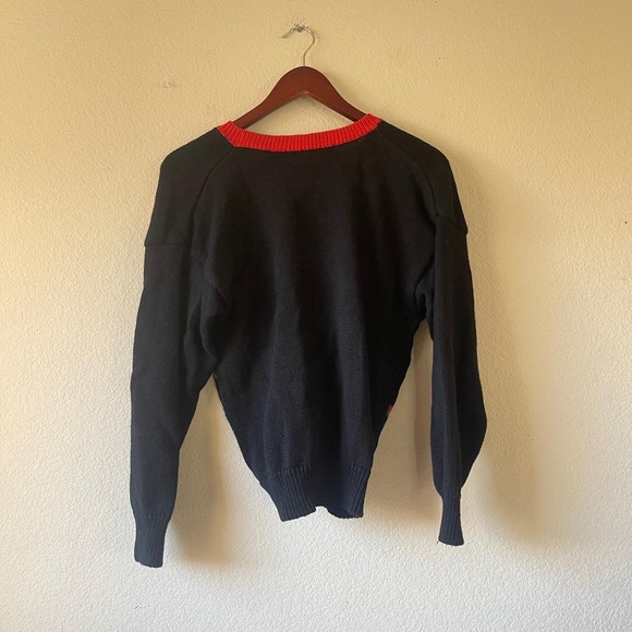 Vintage Christmas Sweater Cardigan Gingerbread Holly Bells Women's L - Picture 2 of 6